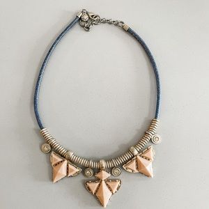 J Crew Blush and Gold statement necklace